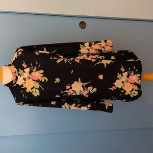 Leith Floral Long Sleeve High Neck Dress Size m